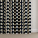 Orla Kiely Jumbo Solid Stem Whale Wave Curtain