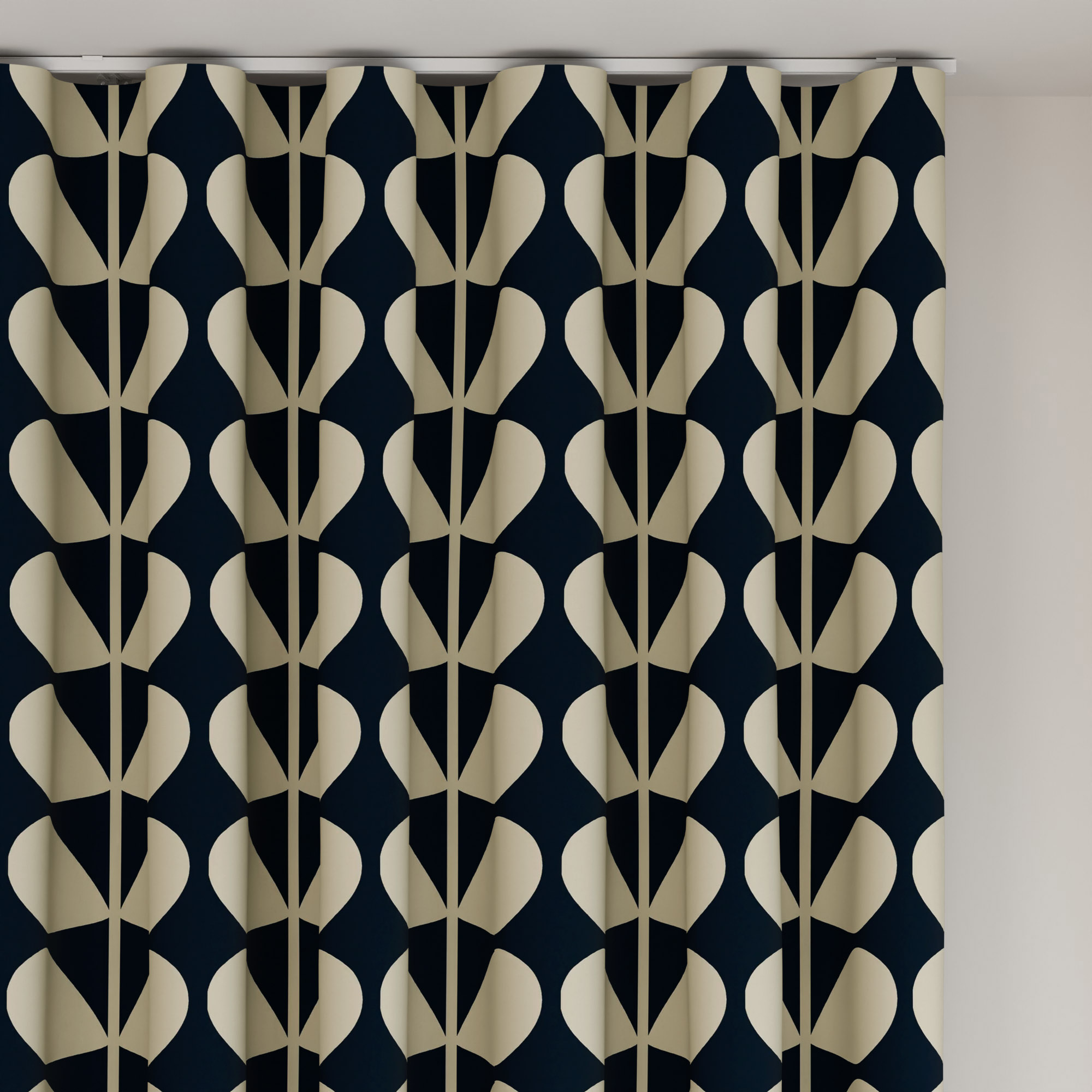 Orla Kiely Jumbo Solid Stem Whale Wave Curtain - Image 6