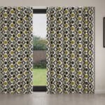 Orla Kiely Spot Flower Blue Multi Wave Curtain