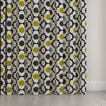 Orla Kiely Spot Flower Blue Multi Wave Curtain