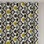 Orla Kiely Spot Flower Blue Multi Wave Curtain