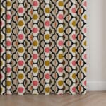 Orla Kiely Spot Flower Red Multi Wave Curtain