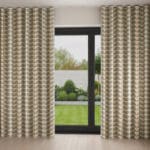 Orla Kiely Two Colour Stem Warm Grey Wave Curtain
