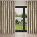 Orla Kiely Two Colour Stem Warm Grey Wave Curtain
