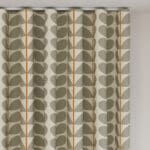 Orla Kiely Two Colour Stem Warm Grey Wave Curtain