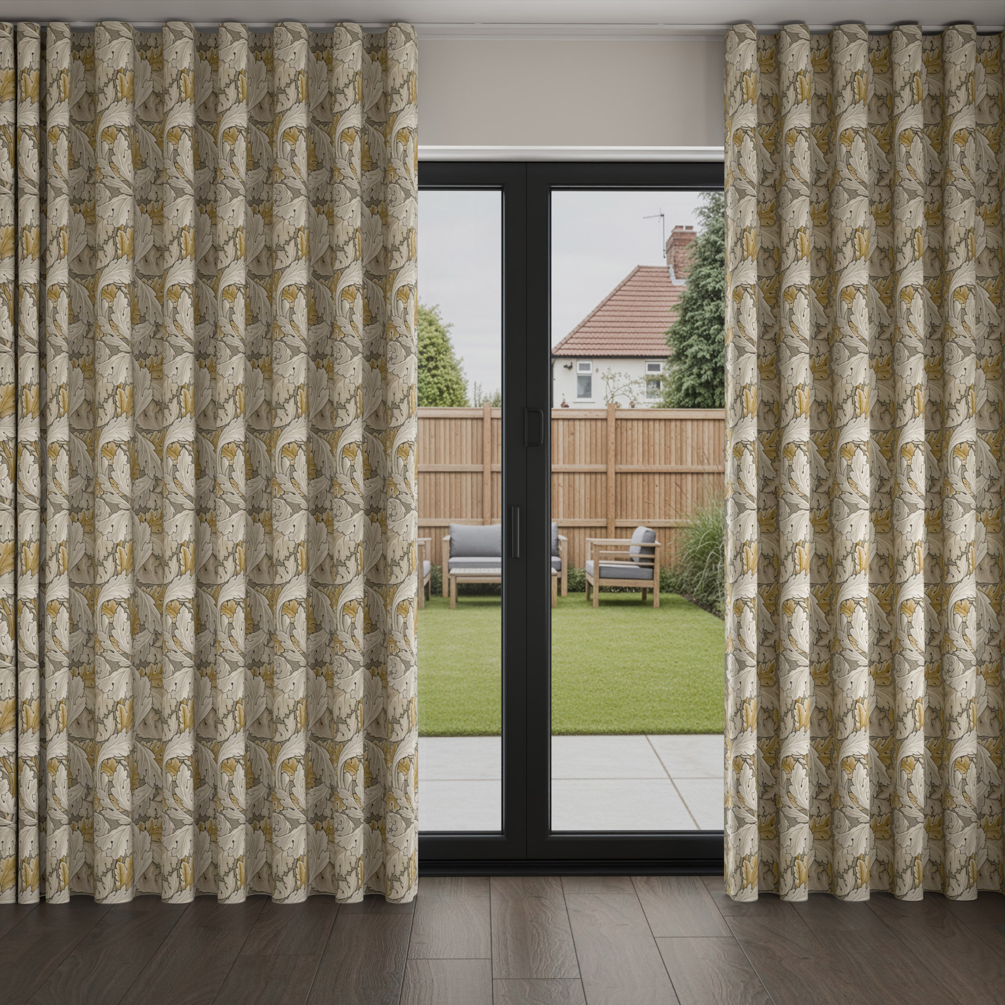 William Morris At Home Acanthus Flint Wave Curtain - Image 3