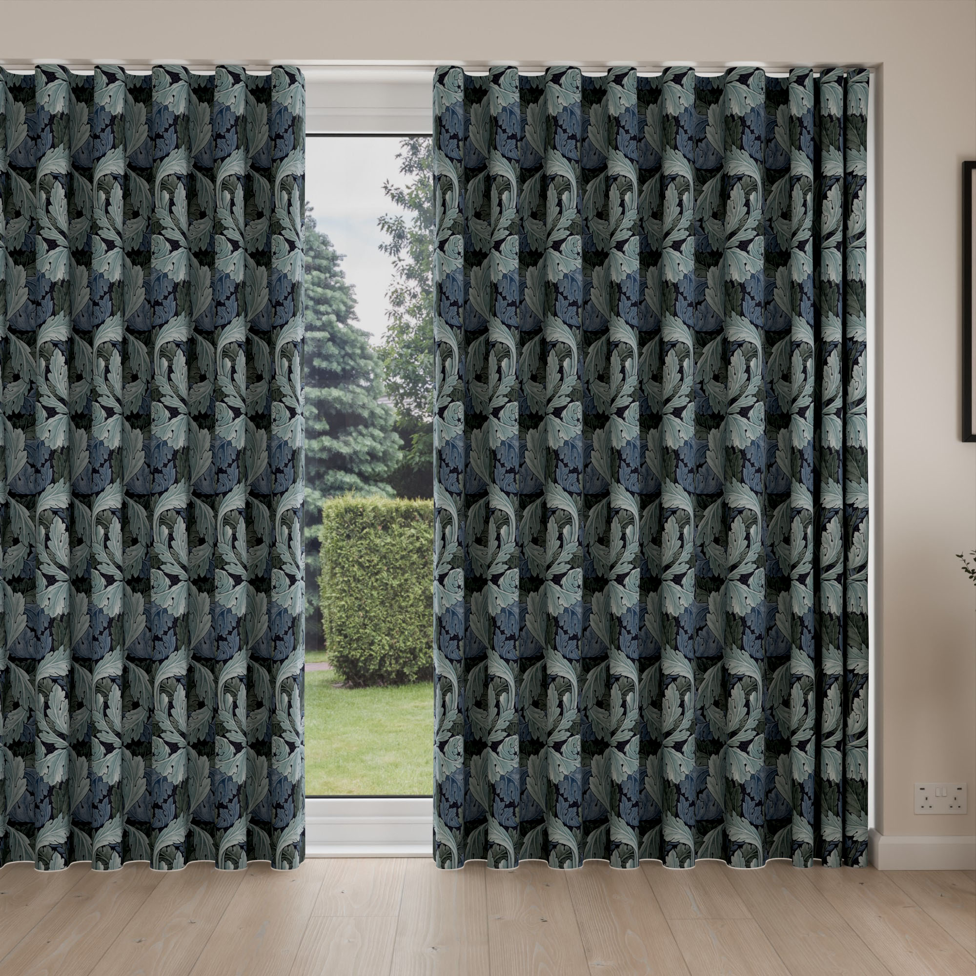 William Morris At Home Acanthus Indigo Wave Curtain - Image 4