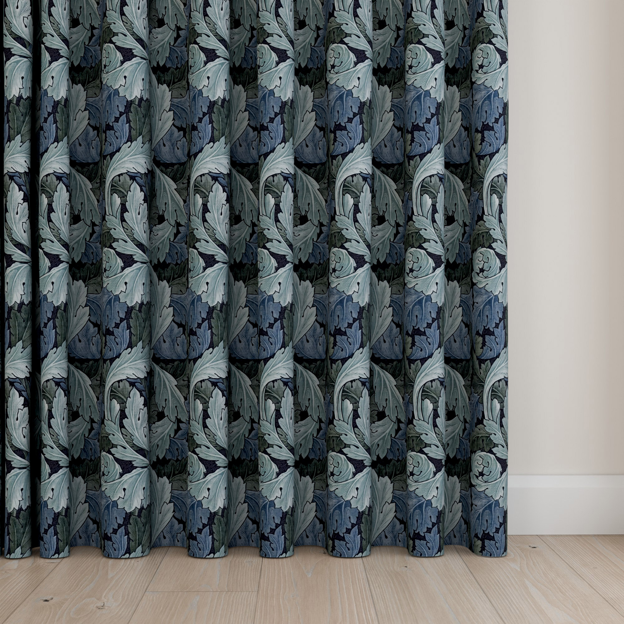 William Morris At Home Acanthus Indigo Wave Curtain - Image 5