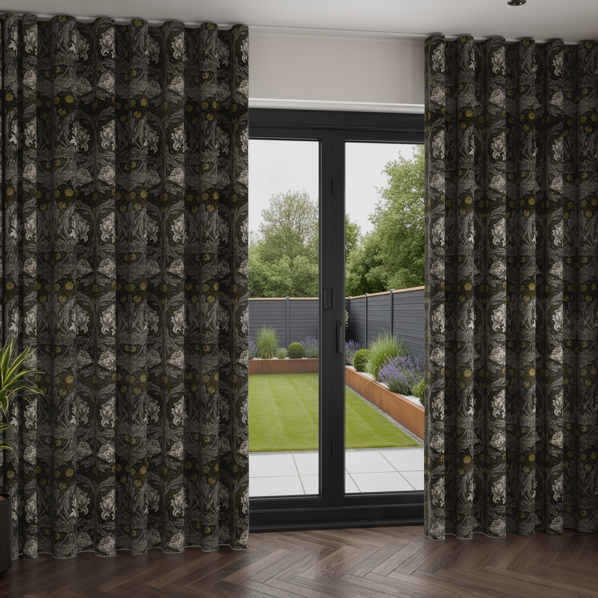 William Morris At Home African Marigold Velvet Iron Wave Curtain