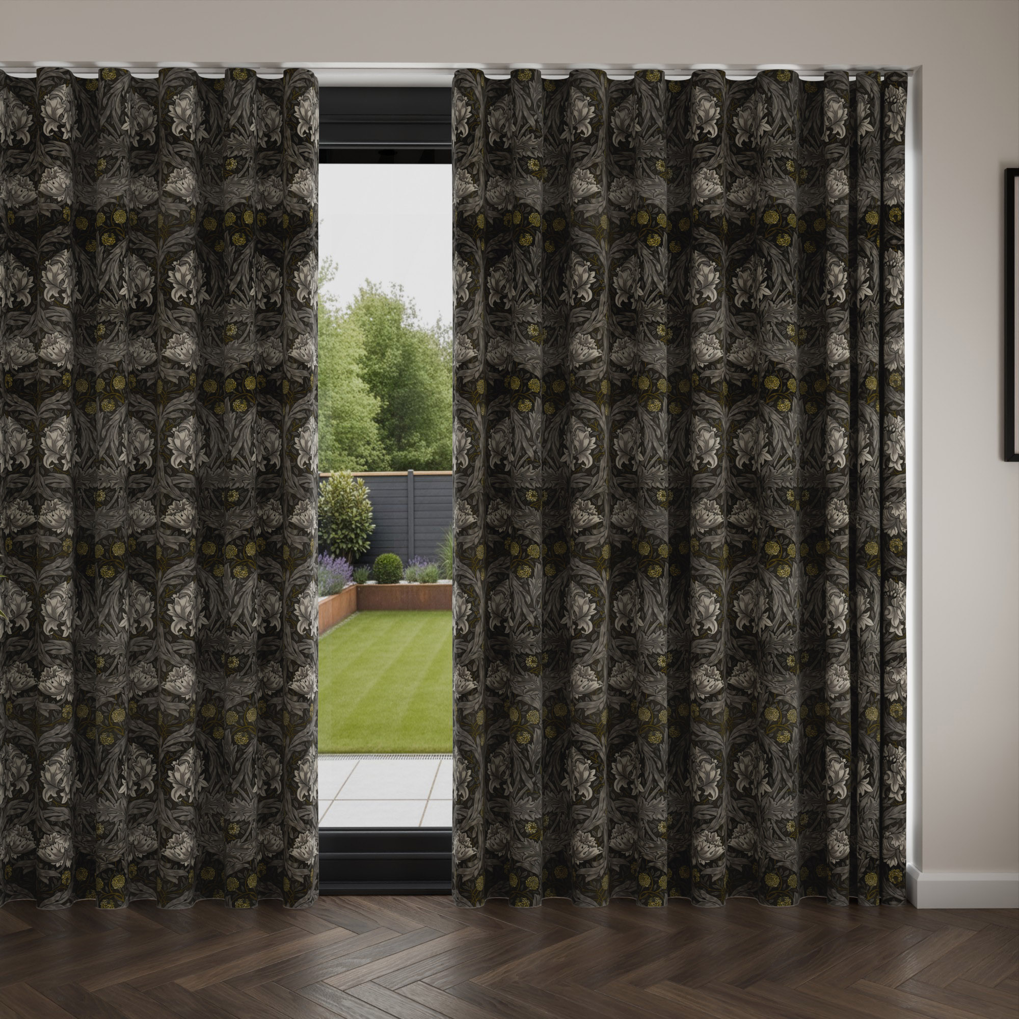 William Morris At Home African Marigold Velvet Iron Wave Curtain - Image 4