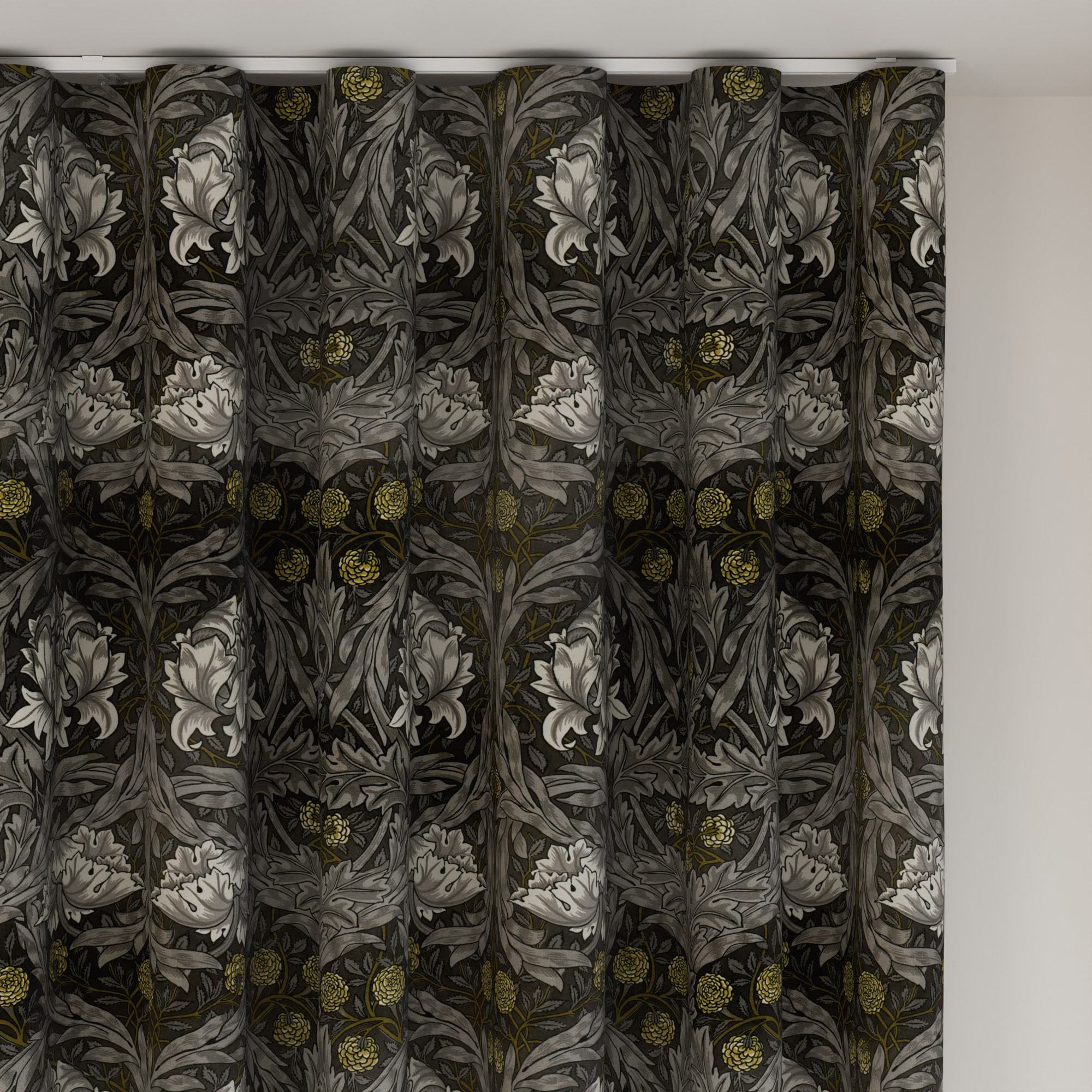 William Morris At Home African Marigold Velvet Iron Wave Curtain - Image 6