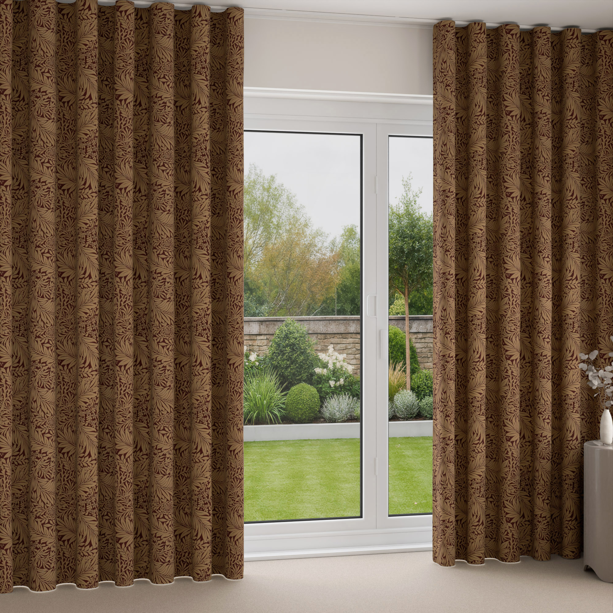 William Morris At Home Larkspur Woven Berry Wave Curtain - Image 2