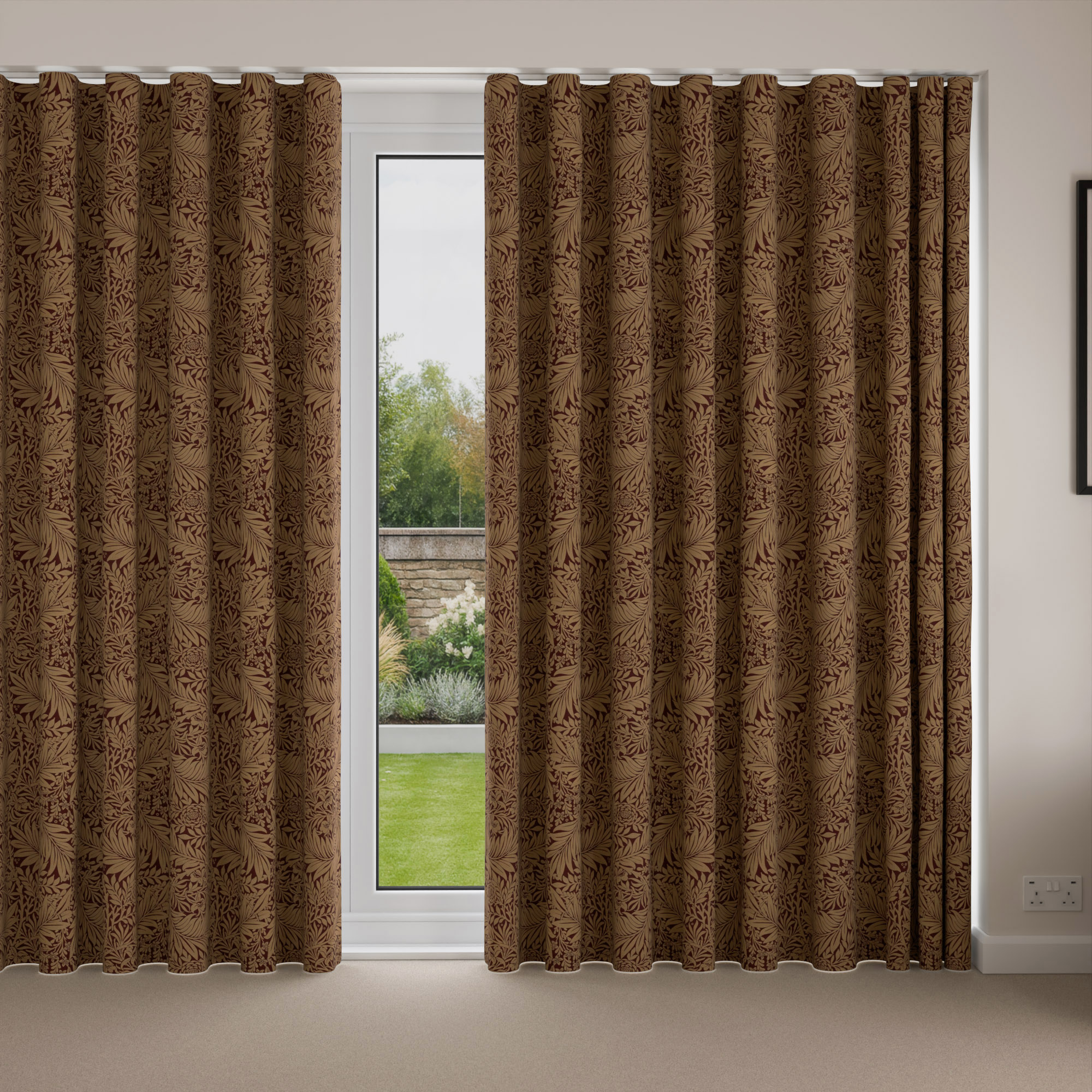 William Morris At Home Larkspur Woven Berry Wave Curtain - Image 4