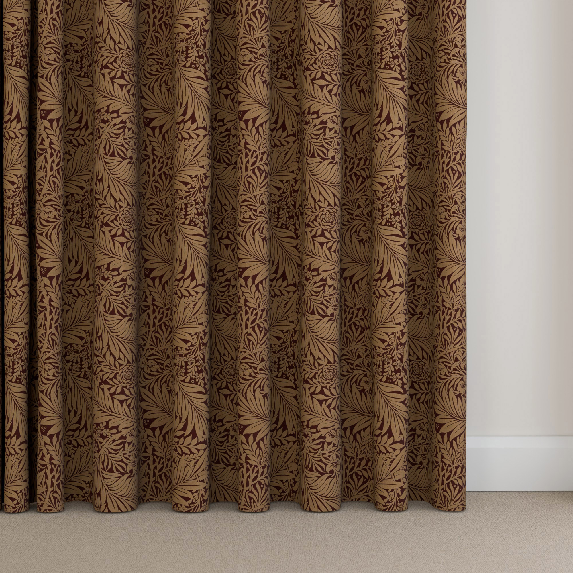 William Morris At Home Larkspur Woven Berry Wave Curtain - Image 5