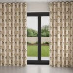 William Morris At Home Lily Flower Embroidery Madder Wave Curtain