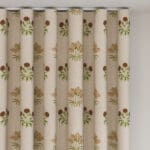 William Morris At Home Lily Flower Embroidery Madder Wave Curtain