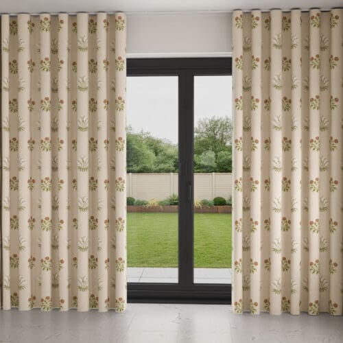 William Morris At Home Lily Flower Embroidery Nettle Wave Curtain