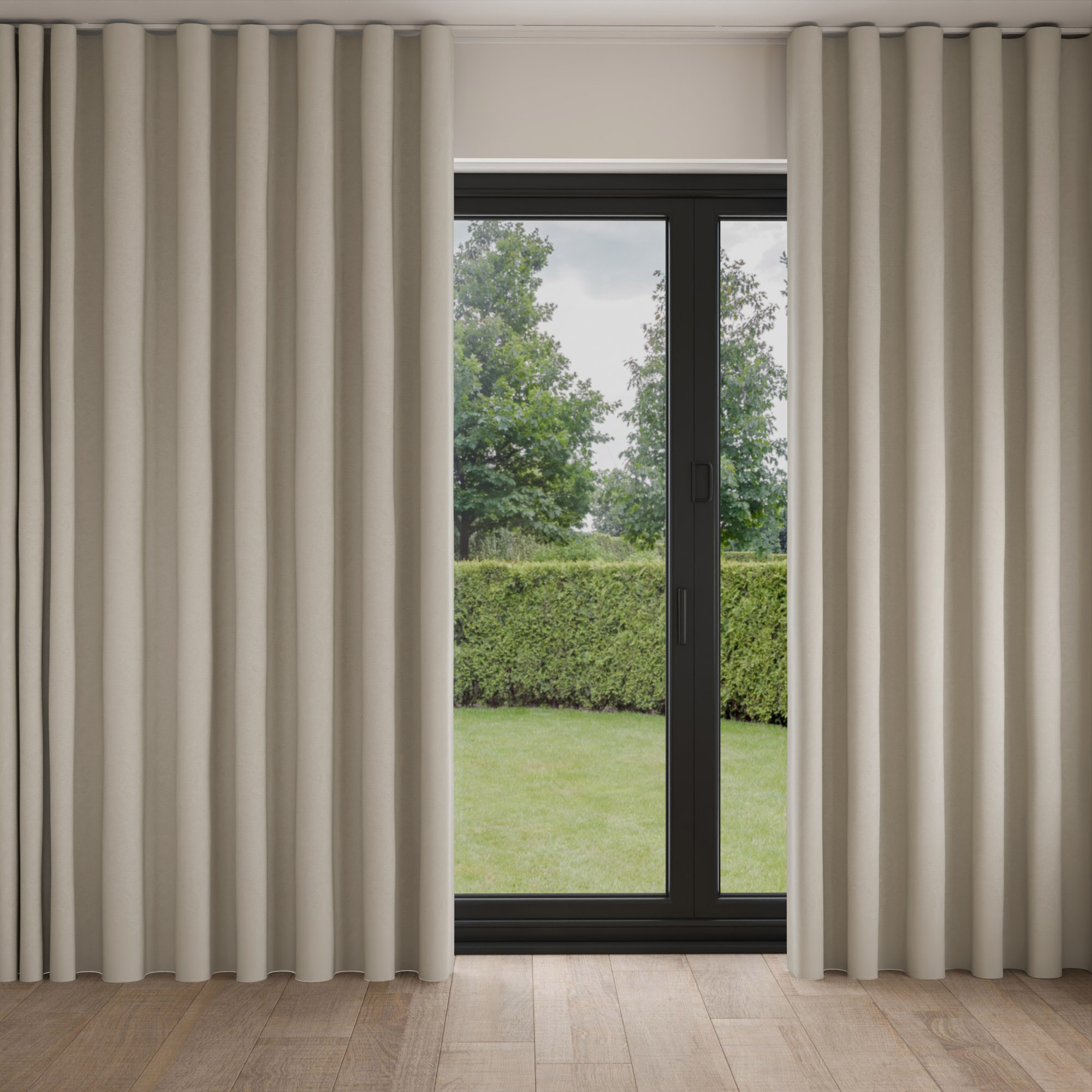 William Morris At Home Lodden Embroidery Chalk Wave Curtain - Image 3