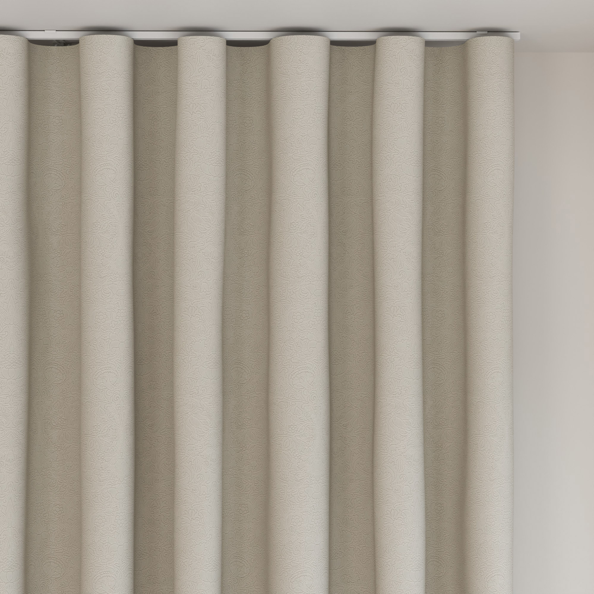William Morris At Home Lodden Embroidery Chalk Wave Curtain - Image 6
