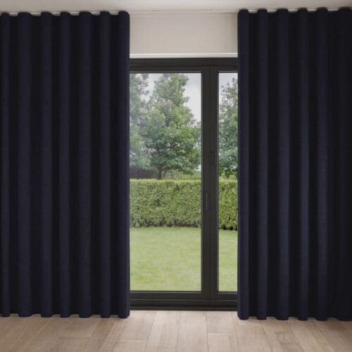 William Morris At Home Lodden Embroidery Indigo Wave Curtain