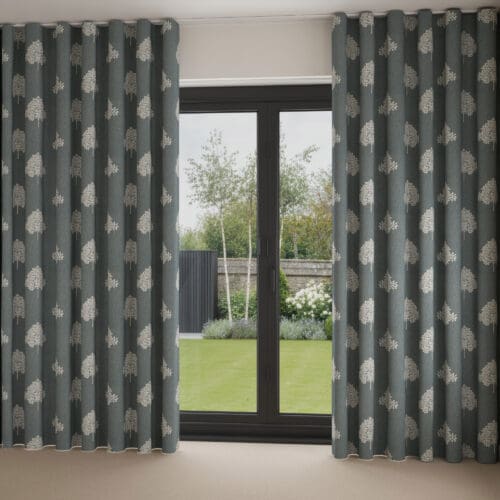 William Morris At Home Marigold Tree Embroidery Woad Wave Curtain