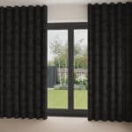 William Morris At Home Marigold Velvet Charcoal Wave Curtain