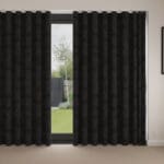 William Morris At Home Marigold Velvet Charcoal Wave Curtain