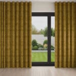 William Morris At Home Marigold Velvet Ochre Wave Curtain