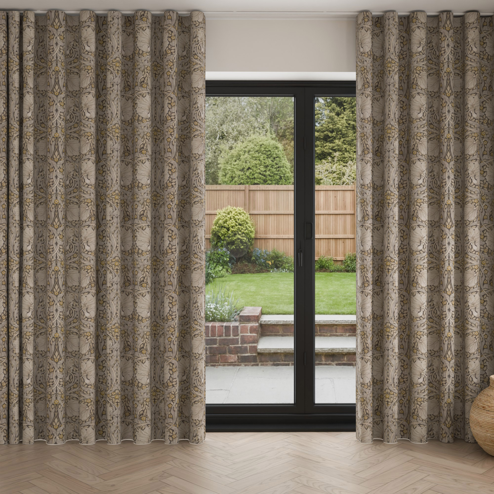 William Morris At Home Pimpernel Flint Wave Curtain - Image 3