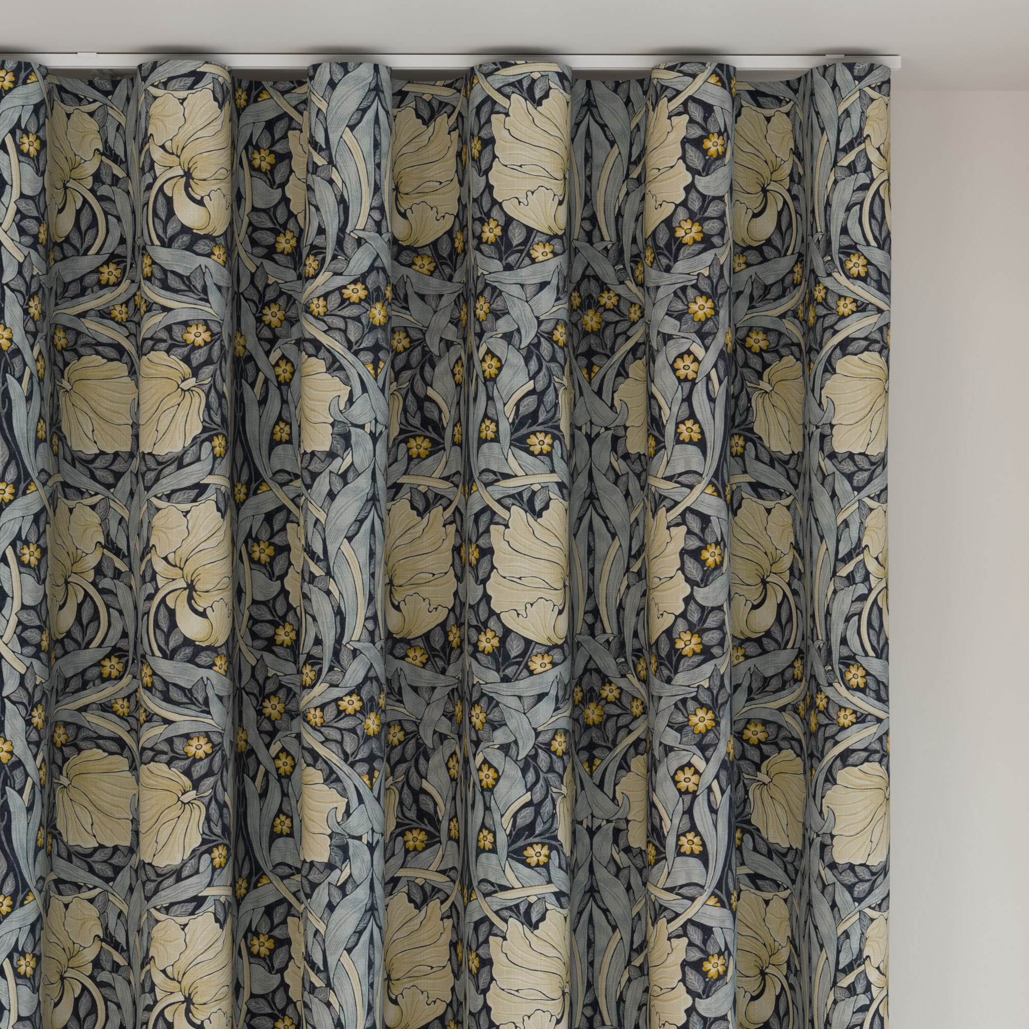 William Morris At Home Pimpernel Indigo Wave Curtain - Image 6