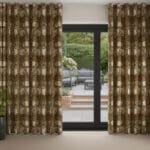 William Morris At Home Pimpernel Velvet Brick Wave Curtain