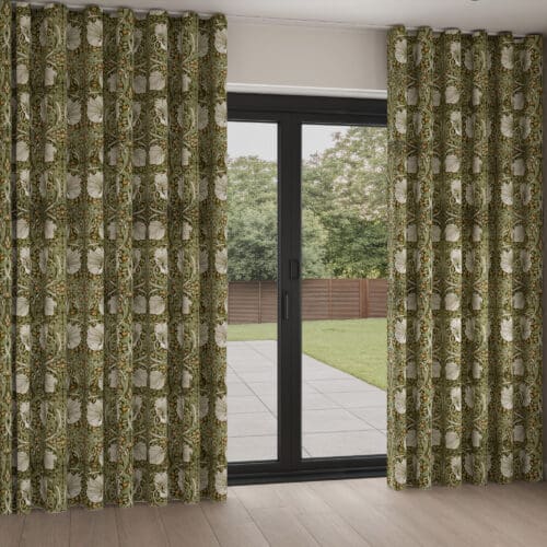 William Morris At Home Pimpernel Velvet Nettle Wave Curtain