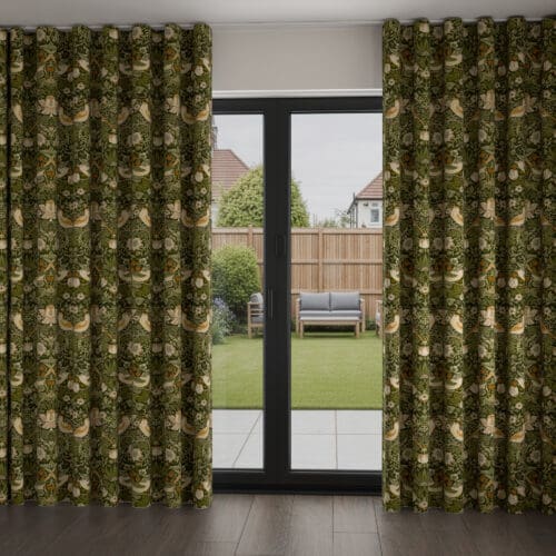 William Morris At Home Strawberry Thief Nettle Wave Curtain