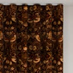 William Morris At Home Strawberry Thief Velvet Acorn Wave Curtain