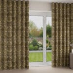 William Morris At Home Strawberry Thief Velvet Flint Wave Curtain