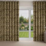 William Morris At Home Strawberry Thief Velvet Flint Wave Curtain