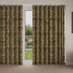 William Morris At Home Strawberry Thief Velvet Flint Wave Curtain