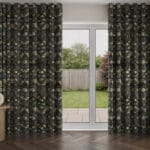 William Morris At Home Strawberry Thief Velvet Indigo Wave Curtain
