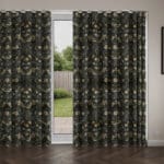 William Morris At Home Strawberry Thief Velvet Indigo Wave Curtain