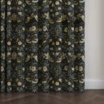 William Morris At Home Strawberry Thief Velvet Indigo Wave Curtain