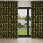 William Morris At Home Strawberry Thief Velvet Nettle Wave Curtain