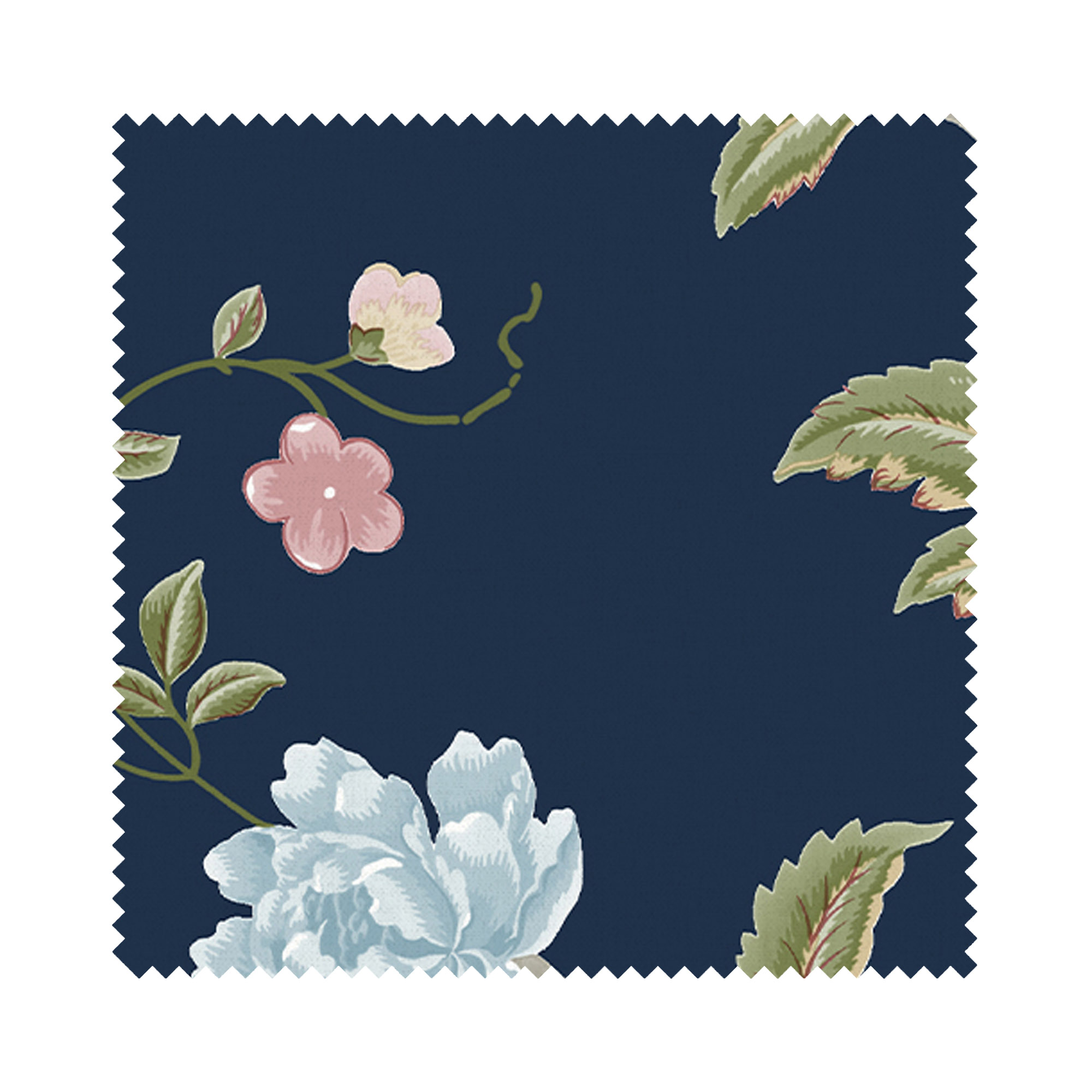 Laura Ashley Summer Palace Midnight Blue Wave Curtain - Image 7