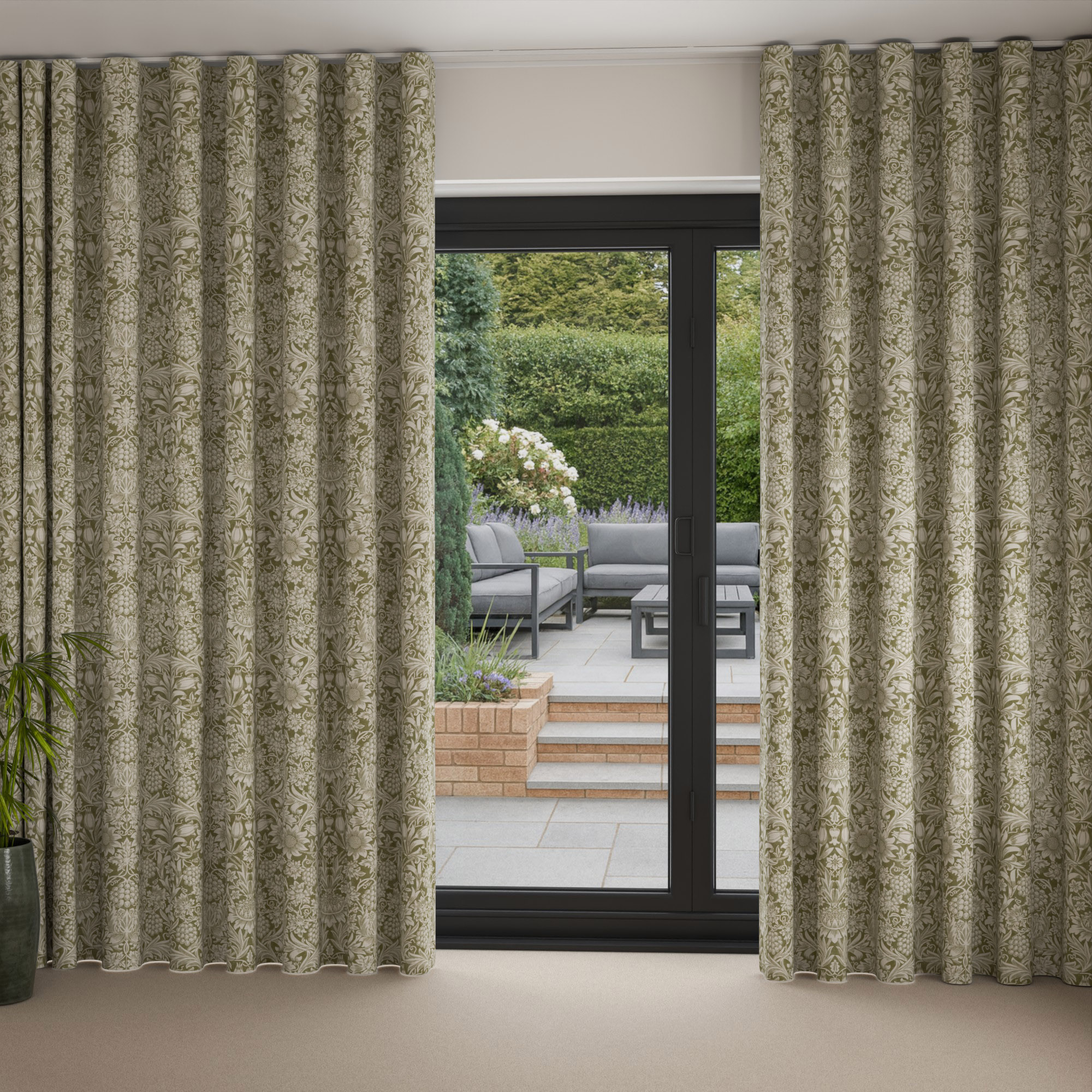 William Morris At Home Sunflower Artichoke Wave Curtain