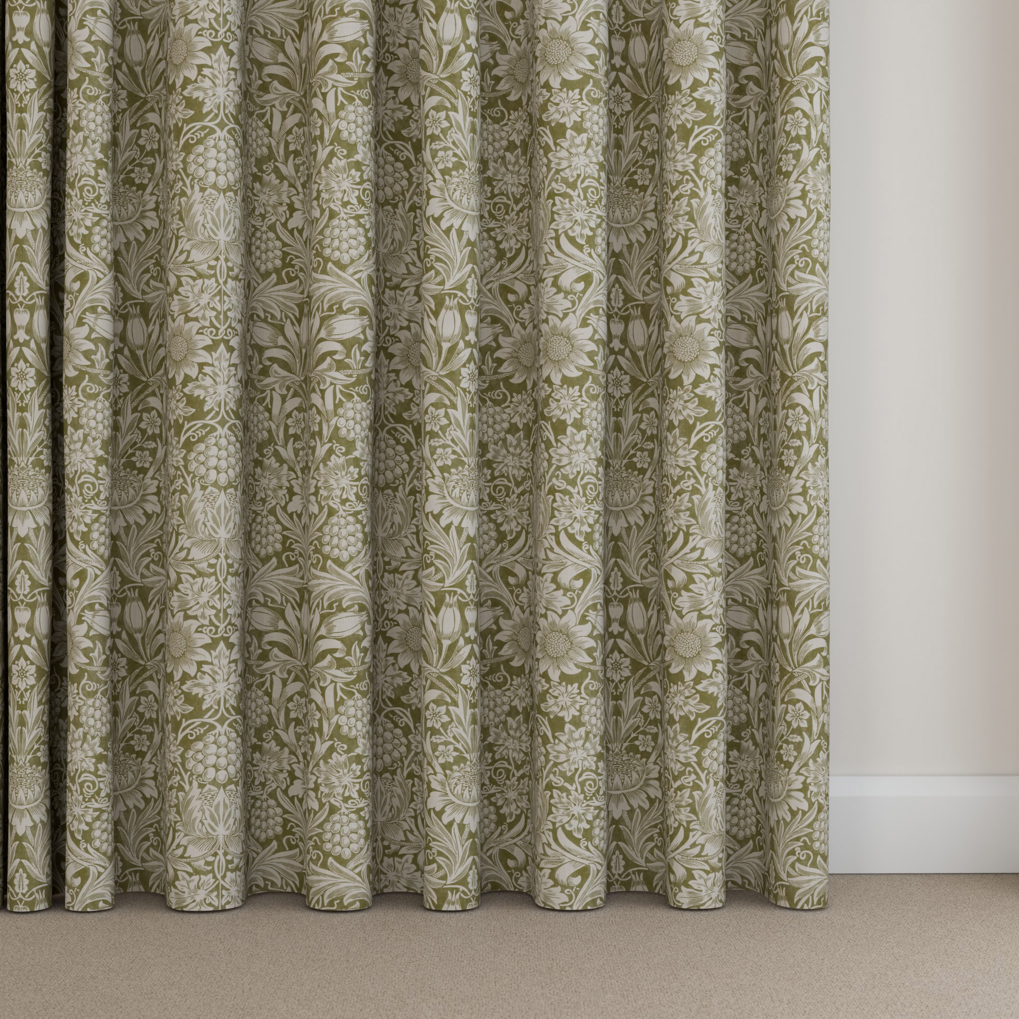 William Morris At Home Sunflower Artichoke Wave Curtain - Image 5