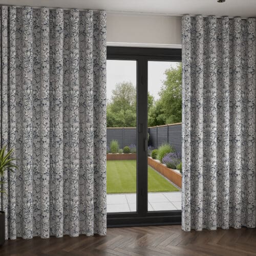 William Morris At Home Sunflower Indigo Wave Curtain