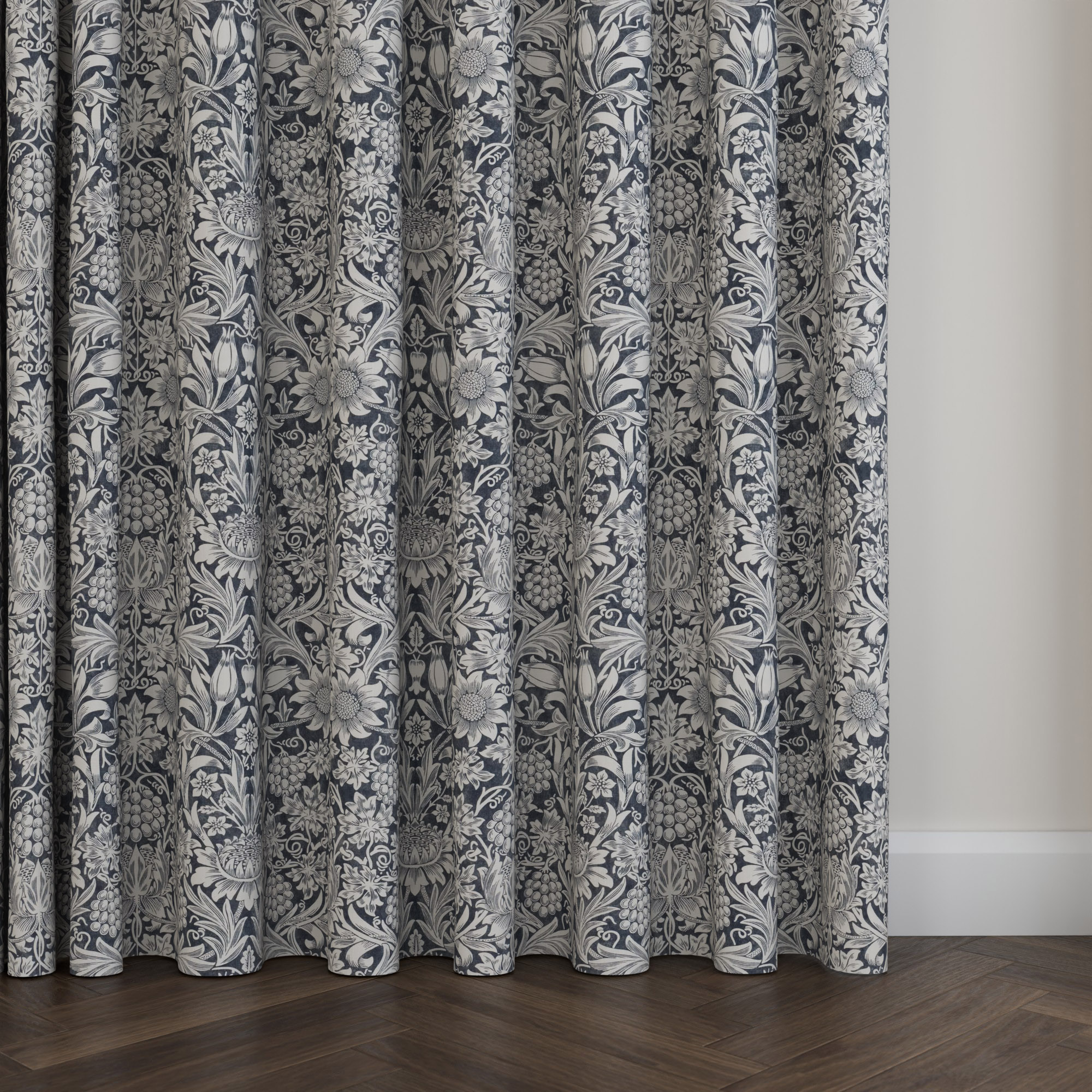 William Morris At Home Sunflower Indigo Wave Curtain - Image 5