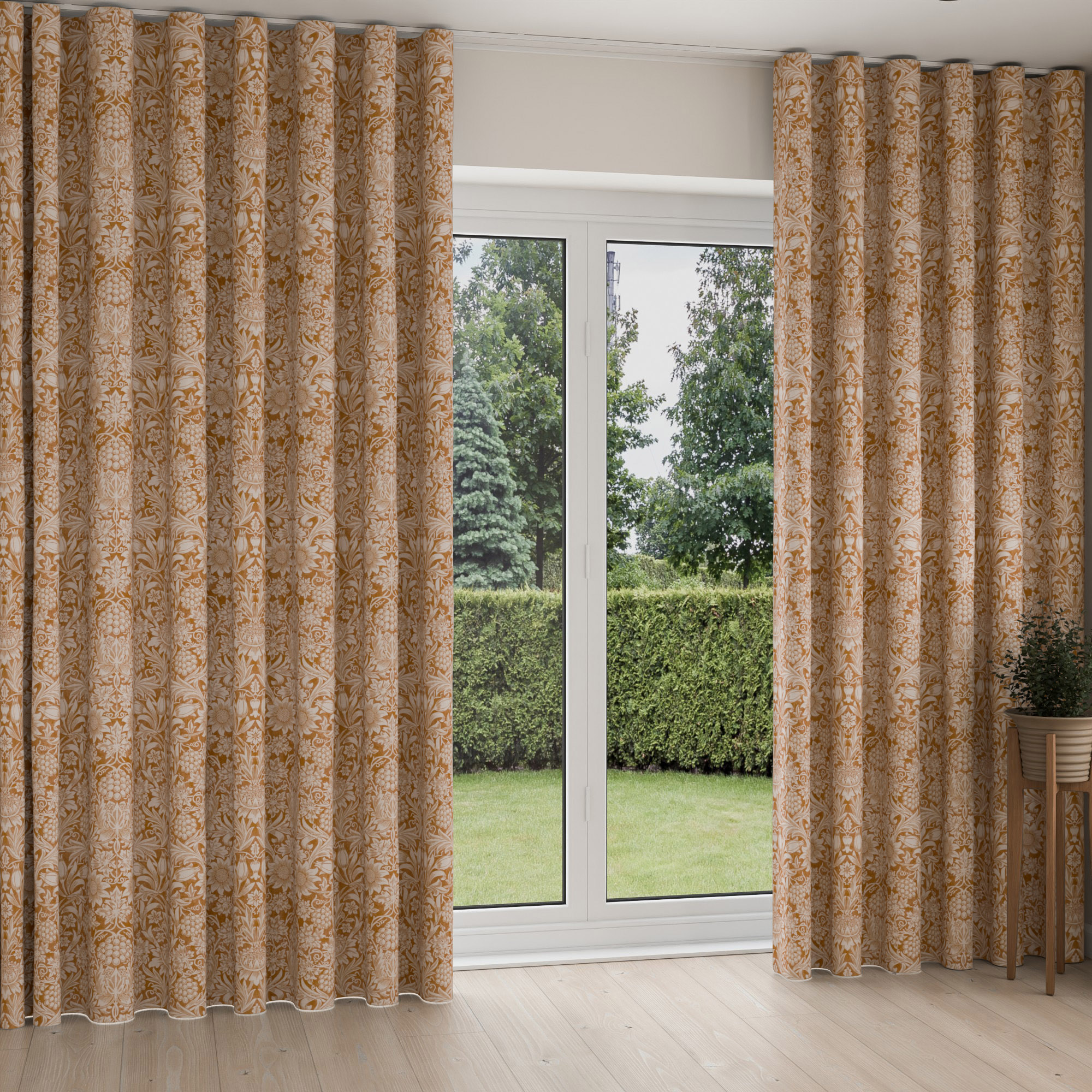 William Morris At Home Sunflower Madder Wave Curtain