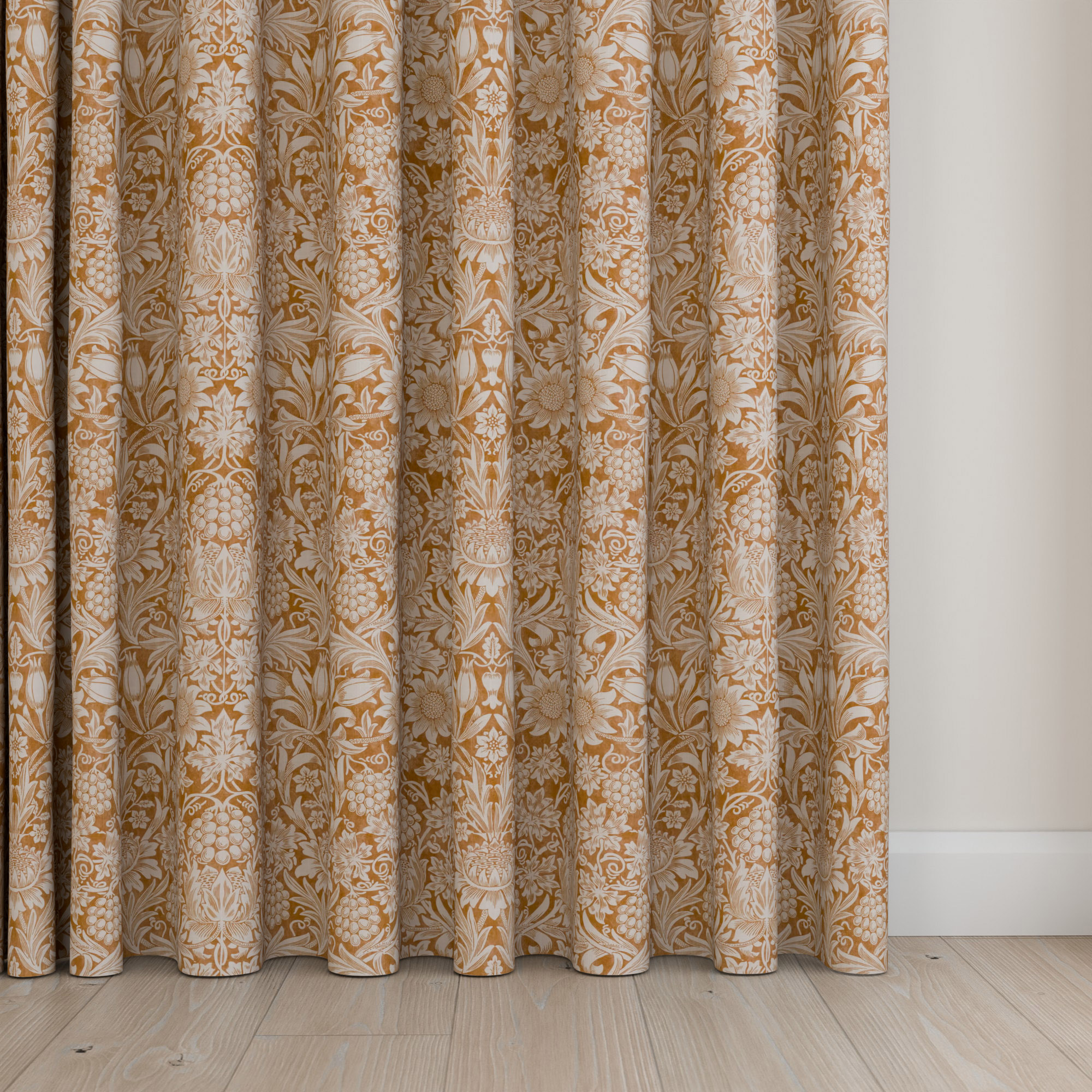 William Morris At Home Sunflower Madder Wave Curtain - Image 5