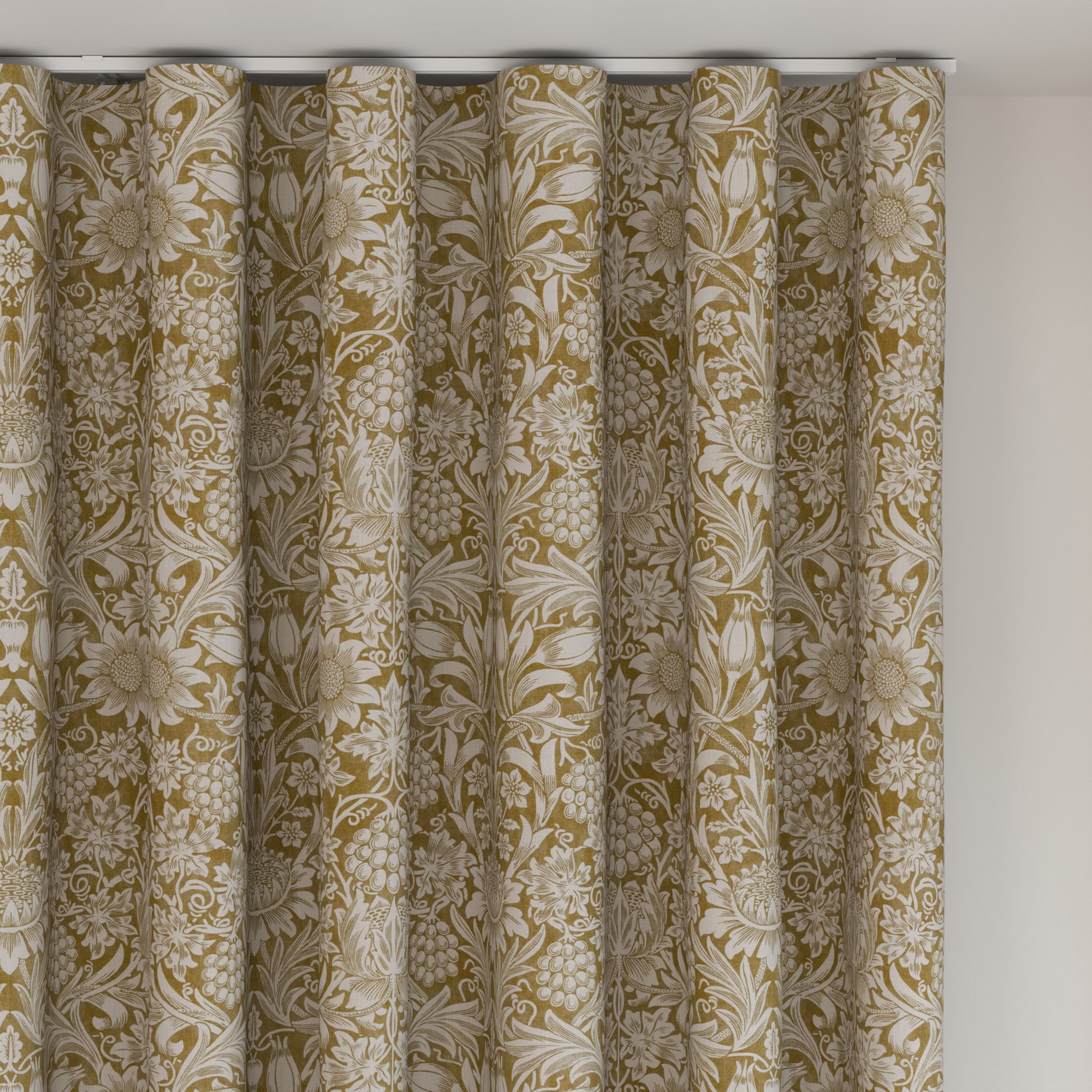 William Morris At Home Sunflower Ochre Wave Curtain - Image 6