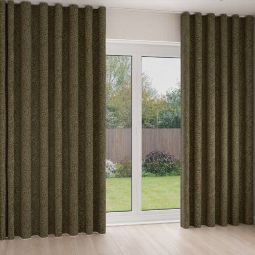 William Morris At Home Willow Woven Sage Wave Curtain